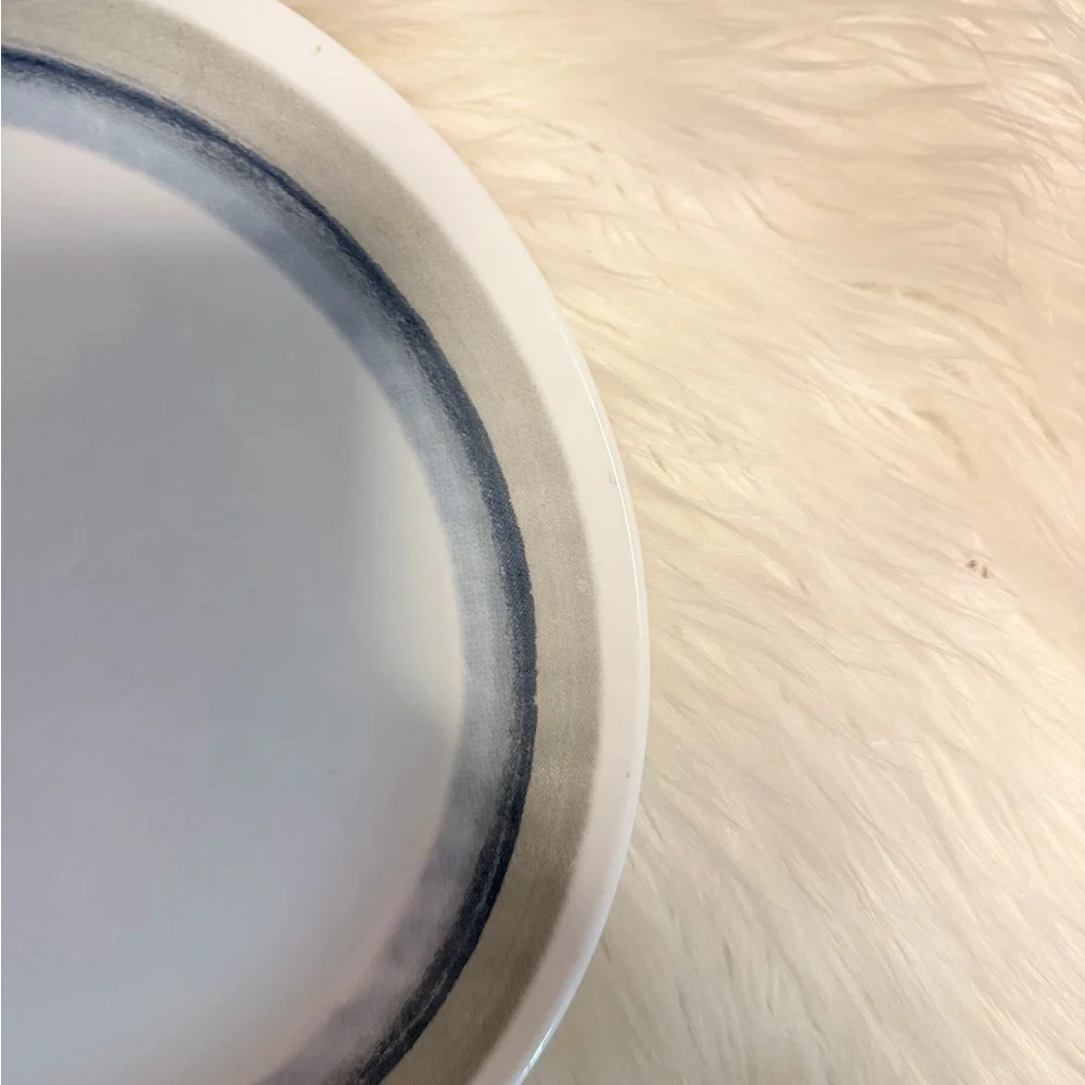 Correlle Blue Rim Stoneware Dinner Bowls - Set of 2